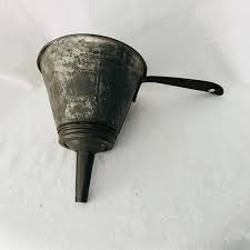 primitive adjustable funnel tin metal