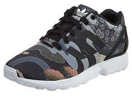 Black And Gold Adidas Zx Flux Womens Adidas Zx Flux Geisha Womens S75039 Black Running Training Shoes Wmns Size 6 5 Adidas Zx Flux Training Shoes Adidas Zx