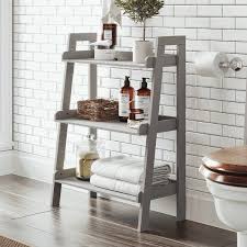 Short Tiered Bathroom Floor Shelf Bathroom Shelf Decor Diy Shelves Bathroom Ladder Shelf Decor