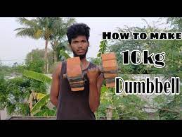 Make sure that the bricks are tightly tied on the ends of the pipe in this way, you can make homemade dumbbells using bricks How To Make Homemade 10 Kg Brick Dumbbells Youtube
