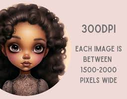 Watercolour Brunette Big Eyed Girl Clipart Pop Surreal Art PNG Digital  Image Downloads for Card Making Scrapbook Junk Journal Paper Crafts