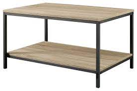 Here is the list of the best options. Black Metal Frame Coffee Table With Oak Finish Wood Top And Shelf Industrial Coffee Tables By Hilton Furnitures Houzz