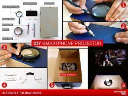Homemade Smartphone Projector Howto Smartphone Hack Geek Smartphone Projector Diy Projector Smartphone