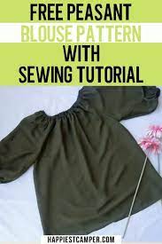 What makes a blouse peasant? Free Peasant Blouse Pattern With Sewing Tutorial