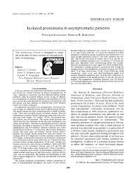 Image result for Isolated Proteinuria