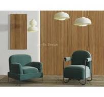 Slat Wall MDF Wood Veneer and PET Acoustic Panel