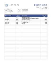 price sheet template - Cypru.hamsaa.co