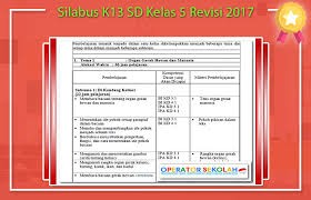 Download rpp silabus k13 sma versi kemdikbud. Silabus K13 Sd Kelas 5 Revisi 2017 Operator Sekolah