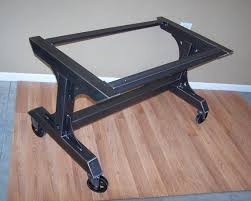 Talk to us about creating your desired piece for you, click here. Industrial Steel Dining Table Base Kitchen Island Rolling Work Etsy