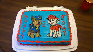 Paw Patrol Cake I Did For My Little Boy S 3rd Birthday The Two Dogs Are Chase Marshall Cumpleanos