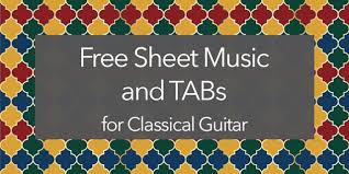 Free Classical Guitar Sheet Music And Tabs Classical Guitar Shed