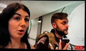 What is the big deal here,she could always tell his fiance that the guy is  his brother or even better his stepbrother that's escorting him