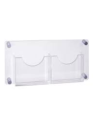 Case magazine/brochure holder is available as wall mounted and as freestanding versions. Azar Displays 2 Pocket Acrylic Wall Mount Brochure Holder 11 H X 23 W X 1 12 D Clear Office Depot