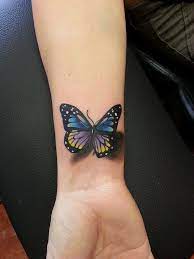 Very Cool Effect 3d Butterfly Tattoo Butterfly Wrist Tattoo Tattoos