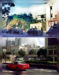 1950s 2019 9 10年平行時空六十多年 油麻地彌敦道加士居道甘肅街交界右邊普慶戲院第二代 1928 1955 今逸東酒店 馬會馬票售票處 最左邊可見加士居道防空洞 歴史時空