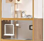 Amazon.com: Cat Villa Wood Cat Villa with Litter Box, Toilet ...