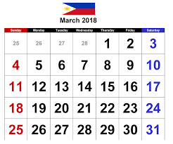 It is based on the dates announced by the malaysian government. March 2018 Calendar Philippines With Holidays Calendar Usa Calendar Calendar 2018