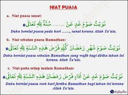Puasa ini dilakukan selama satu bulan lamanya (29 atau 30 hari) di bulan ramadhan dalam kalender hijriyah. Lafaz Niat Niat Puasa Enam Cara Lafaz Niat Ganti Puasa Ramadhan Dan Puasa Sunat 6 Syawal Niat Puasa Mutih Bahasa Jawa Doa Dzikir Atau Wirid Selama Menjalani Puasa Mutih Yang