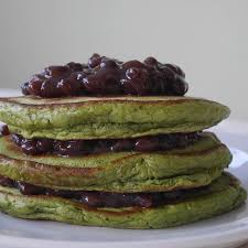 Fluffy Matcha And Red Bean Pancakes Pancakeday Ilovepancakes Breakfast Tophomecooking Green Tea Recipes Red Beans Matcha Green Tea Recipes
