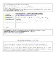 Pdf Modelling Of Machining Error Flow Based On Form