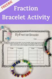 Identifying Fractions Bracelet Activity By Curly Girl Classroom Identifying Fractions Fractions Fraction Activities