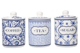 Black And White Canisters Australia Coffee Tea White Pottery Blue White Decor Blue And White China