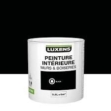 Peintures leroy merlin nuancier awesome peinture avec. Peinture Mur Et Boiserie Luxens Noir Satine 0 5 L Leroy Merlin