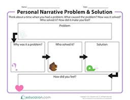 In kindergarten and 1st grade, your students are just beginning to be introduced to the world of language arts and writing.they don't quite have the skills to formulate and organize a complete piece of writing on their own, but they do have original thoughts and ideas that they can start to express on paper. Personal Narrative Problem Solution Worksheet Education Com