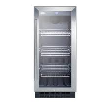Most popular mini fridge at walmart. Summit Appliance 15 In 2 45 Cu Ft Mini Fridge With Glass Door In Black Scr1536bg2 The Home Depot