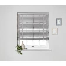 To get an even more wow look at your window why not try our faux wood blinds with decorative tapes?? Buy Argos Home Elliott 50mm Wooden Tape Venetian Blind Grey Blinds Argos