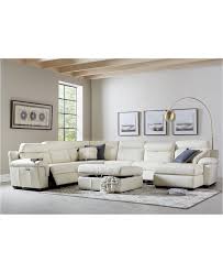 Furniture Julius Ii 6 Pc Leather Sectional Sofa With 3 Power Recliners Power Headrests Usb Power Outlet Created For Macy S Reviews Furniture Macy S Power Reclining Sectional Sofa Leather
