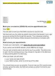 The nhs has now rolled out covid vaccine appointments to those aged 45 and over. Covid 19 Vaccination Invitation Letters From Nhs Court Thorn Surgery