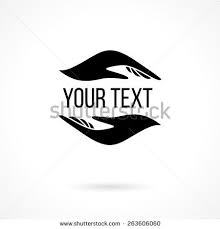 Vector Logo With Two Hands Holding Text Concept Of Care Family Safety Insurance Help Share Empathy Forgiveness Giving Charity Logos Logos Vector Logo