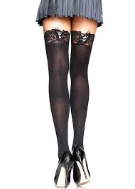 Gothic woman in pink corset and stockings. Leg Avenue Opaque Stockings With Corset Top In Stock At Uk Tights
