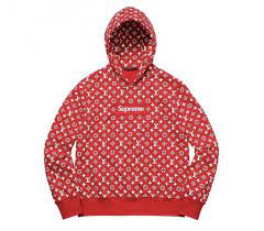 Supreme x louis vuitton arc logo crewneck red. Louis Vuitton X Supreme Box Logo Hooded Sweatshirt Red