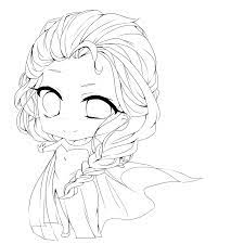 Elsa and anna here is an adorable coloring page of anna and elsa, the two princesses of arendelle. Elsa Free Lineart By Sunnymelodyy On Deviantart