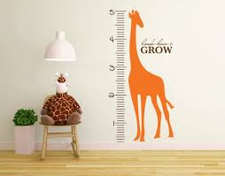 Kids Growth Chart Ruler Growth Chart Giraffe Wall Decal Playroom Wall Decal Height Chart Measurement Chart Nursery Wall Decal Db204