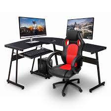 The more spacious and decent looking desk you have, the more aesthetic your gaming setup looks like. Ivinta Reversible Black Gaming Desk Corner Desk Modern L Shaped Desk Computer Desk For Home Office Small Space With Keyboard Tray And Cpu Stand 44x58 Inch Buy Online In India At Desertcart In Productid 152640251