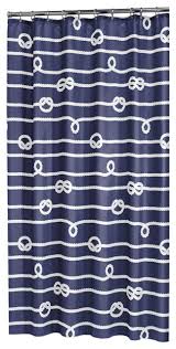 Hammacher schlemmer clear top shower curtain. Extra Long Shower Curtain 72 X 78 Sealskin Nautical Rope Blue Fabric Beach Style Shower Curtains By Present Usa Company Houzz