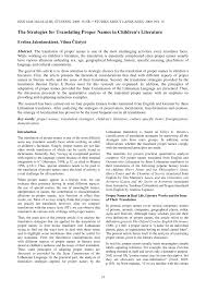 Kata nama am dan khas. Pdf The Strategies For Translating Proper Names In Children S Literature