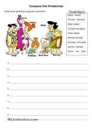 Compare The Flinstones English Lessons Teaching English English Language Teaching