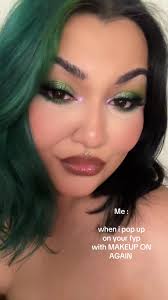 Green Hair with Eyeshadow