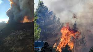 Ξέσπασε νωρίτερα φωτιά στα κριεζά ευβοίας. Ektos Elegxoy H Fwtia Sthn Eyboia Ekkenwnontai Dyo Xwria