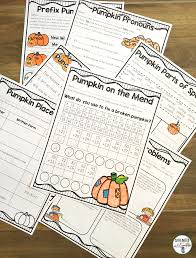 Even Though A Pumpkin Spice Latte Is Not Included Your Students Will Have A Pumpkintastic Time With These Printables Cover Additio Second Grade Literacy Math