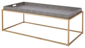 Get it as soon as wed, jun 23. Feyre Faux Shagreen Removable Tray Coffee Table Contemporary Coffee Tables By Virventures Houzz