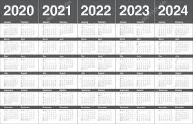 Free printable templates for 3 year calendar 2021, 2022 & 2023 for pdf. Year 2020 2021 2022 2023 2024 Calendar Vector Design Template Stock Pho Affiliate Year Template Stock Calendar Vector Design Template Vector Design