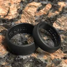 His Hers Custom Engraved Silicone Wedding Rings Fast Shipping And Perfect Now We Can Wear Tattoo Wedding Rings Silicone Wedding Rings Rubber Rings Wedding