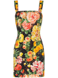 Dolce Gabbana Cady Floral Print Sleeveless Mini Dress Farfetch Dolce Gabbana Dress Sleeveless Mini Dress Fashion