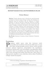 Jornal ruang lingkup evaluasi pendidikan : Https Journal Uinmataram Ac Id Index Php Elhikmah Article Download 830 709
