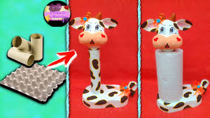 Manualidades de dltk para niños manualidades con rollos de papel higiénico. Vaquita En Falsa Ceramica Porta Rollo O Soporte Para Papel De Cocina Con Material Reciclado Epdlm Youtube